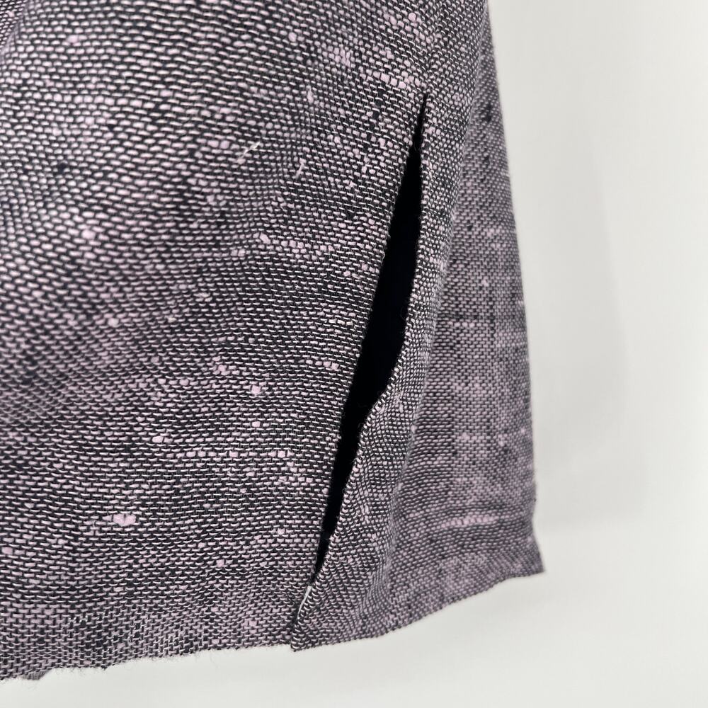 Linda Allard Ellen Tracy Linen Blend Skirt Womens 22 Lavender Purple Tweed NEW - Picture 4 of 11